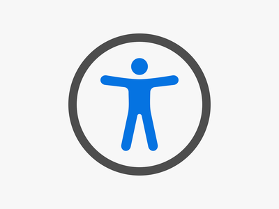 Universal Access Icon (Stylized figure of a person in a circle)