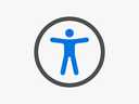 Universal Access Icon (Stylized figure of a person in a circle)