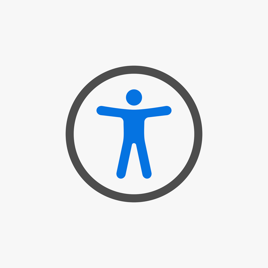 Universal Access Icon (Stylized figure of a person in a circle)