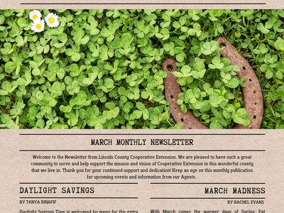 page 1 of March newsletter