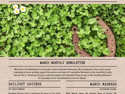 page 1 of March newsletter