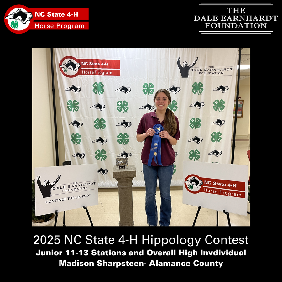 2025 NC State 4-H Hippology Contest Junior 11-13 Stations and Overall High Invdividual Madison Sharpsteen- Alamance County