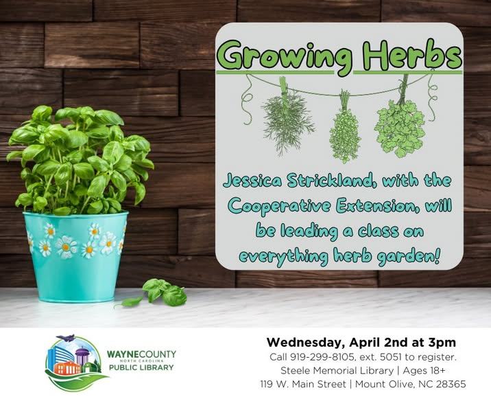 Flier for Herb Program at MO Library