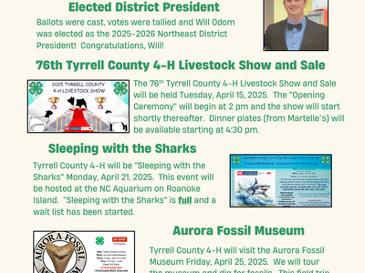 Tyrrell County 4-H's April Newsletter