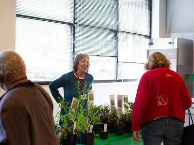 Master Gardeners answering questions at their annual Plant Festival