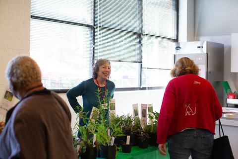 Master Gardeners answering questions at their annual Plant Festival