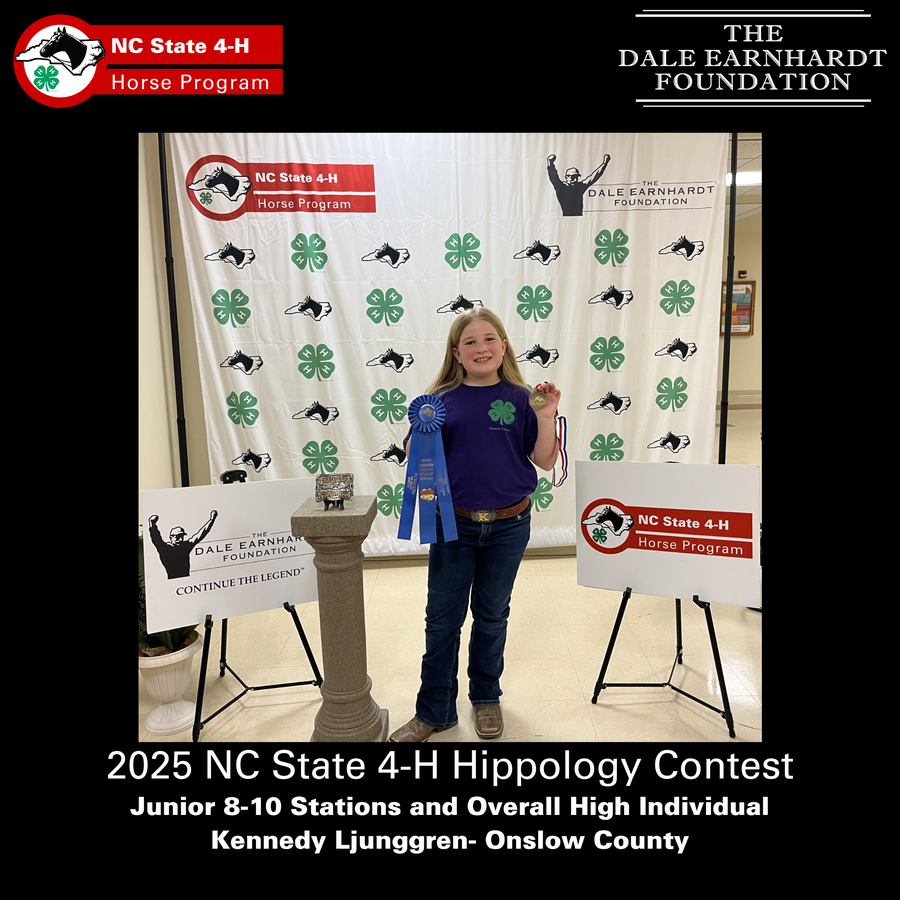 2025 NC State 4-H Hippology Contest Junior 8-10 Stations and Overall High Individual Kennedy Ljunggren- Onslow County
