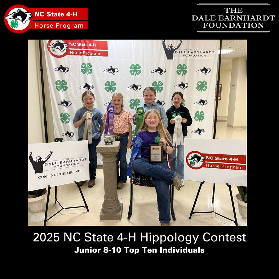 2025 NC State 4-H Hippology Contest Junior 8-10 Top Ten Individuals