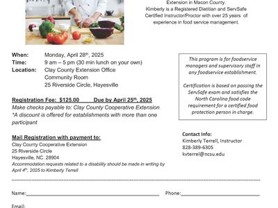 April 2025 ServSafe Class