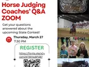 NC State 4‑H Horse Judging Coaches' Q&A ZOOM; Thursday, March 27, 7:30 PM; REGISTER