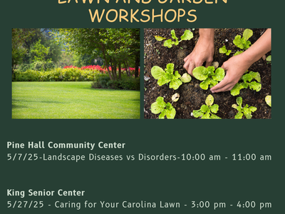 Senior Services Program: Lawn and Garden Workshops — May workshops at Pine Hall and King Senior Center
