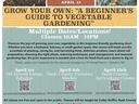 NC Cooperative Extension: Grow Your Own — Beginner's vegetable gardening, Apr 1, 8, 15, 10AM–12PM