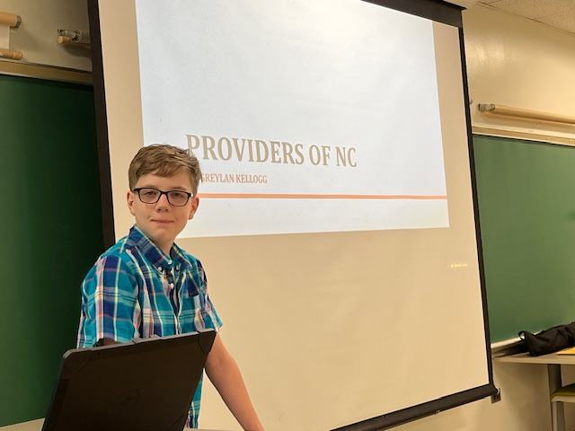 Greylan Kellogg presenting Providers of NC