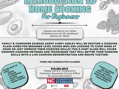 Introduction to Home Cooking info flyer