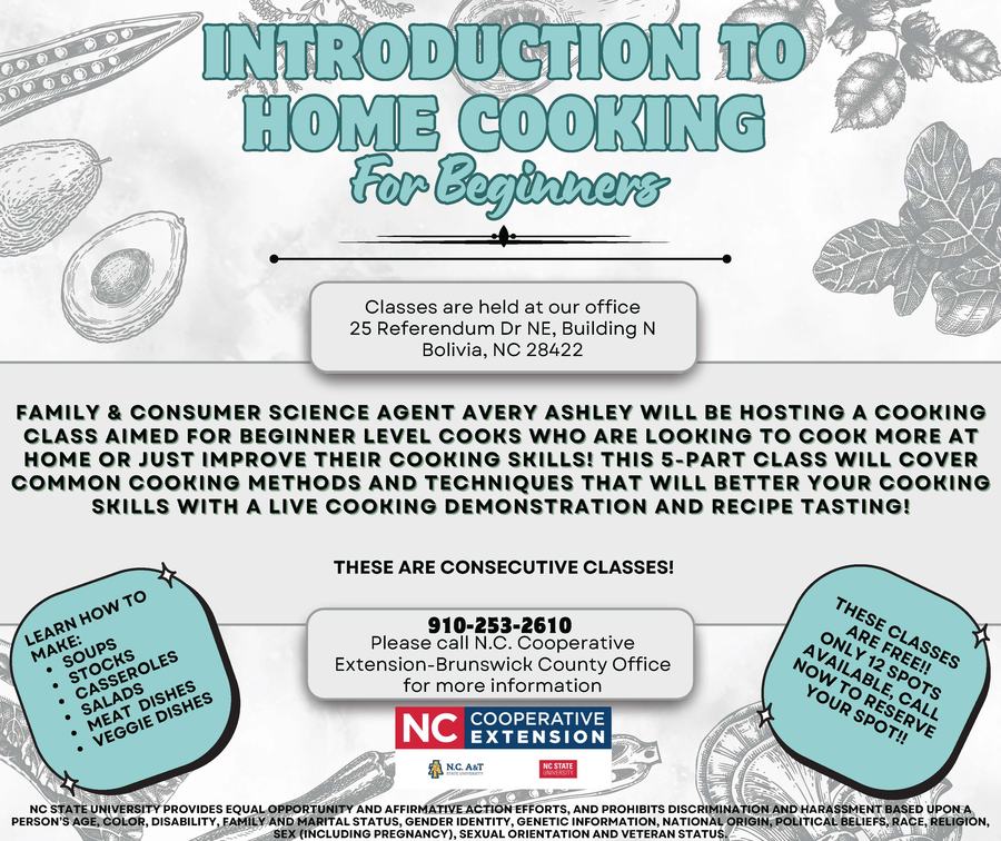 Introduction to Home Cooking info flyer
