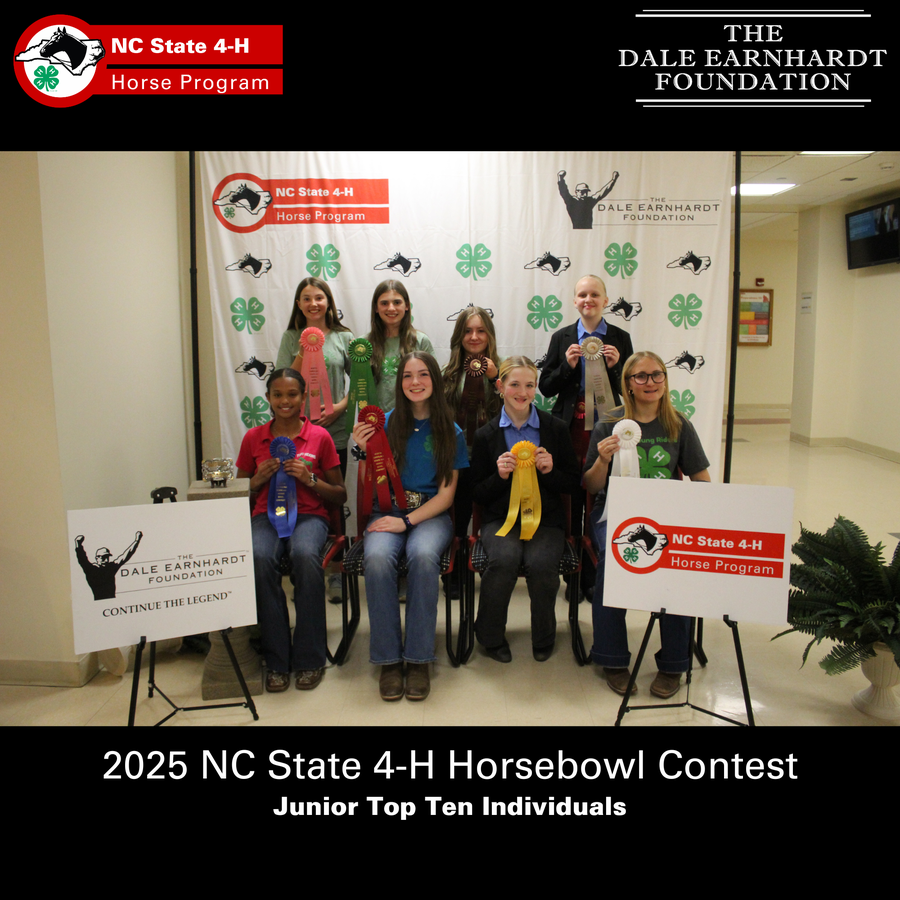 2025 NC State 4-H Horsebowl Contest  Junior Top Ten Individuals