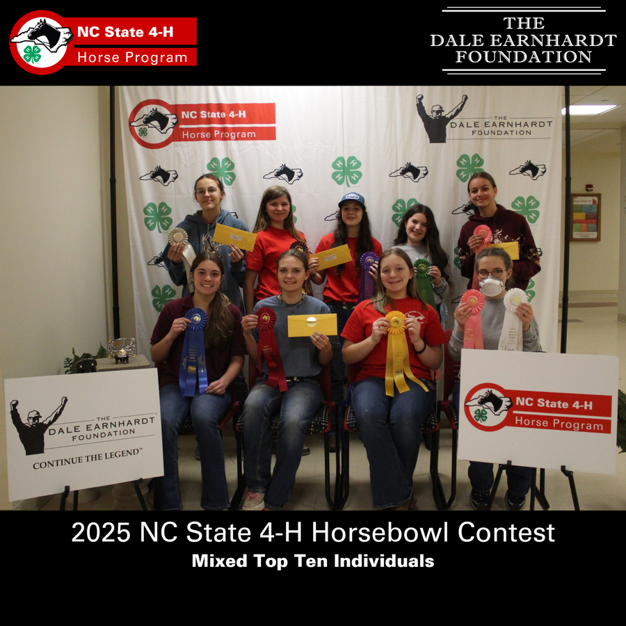 2025 NC State 4-H Horsebowl Contest  Mixed Top Ten Individuals