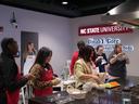 People test food in the Dinah Gore Research Kitchen