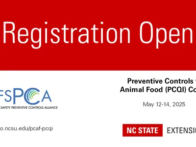 Registration Open — Preventive Controls for Animal Food (PCQI) Course May 12–14, 2025