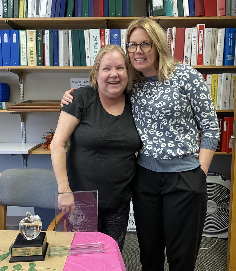 Patty and Mary with awards
