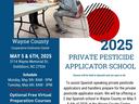Wayne County Private Pesticide Applicator School 2025 — May 5–6, 2025