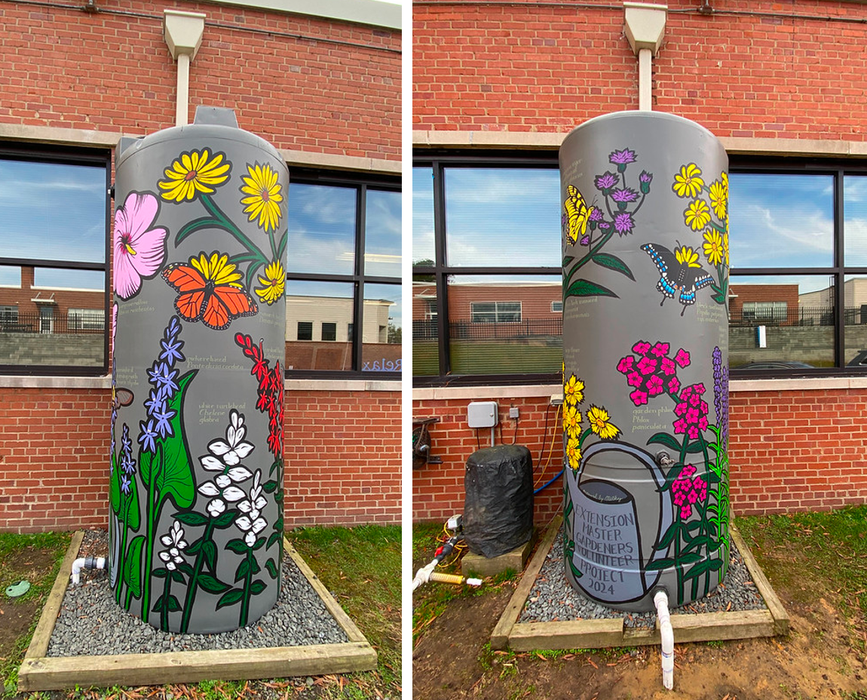 Cistern murals after painting