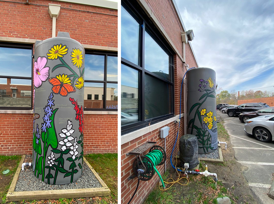 photos of the cistern murals from different angles