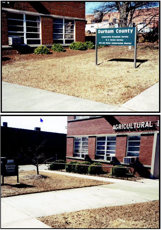 historic pictures of the demonstration garden area