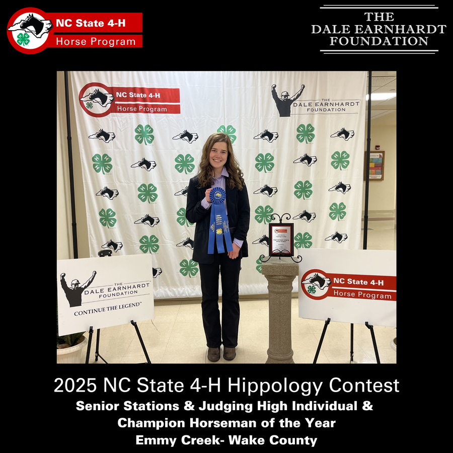 2025 NC State 4-H Hippology Contest Senior Stations & Judging High Individual & Champion Horseman of the Year Emmy Creek- Wake County
