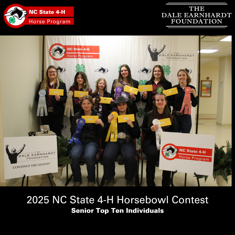 2025 NC State 4-H Horsebowl Contest  Senior Top Ten Individuals
