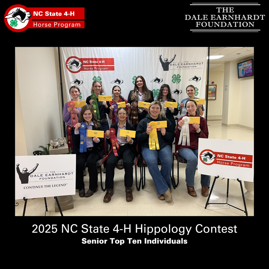 2025 NC State 4-H Hippology Contest Senior Top Ten Individuals