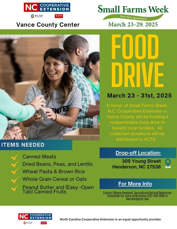Celebrating Small Farms Week with Food Drive