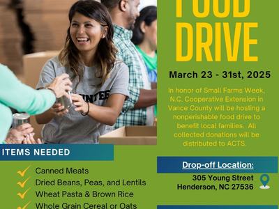 Celebrating Small Farms Week with Food Drive