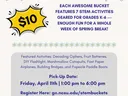Spring Break STEM Buckets $10; Pick-up Apr 11 1–6pm; Register go.ncsu.edu/stembuckets