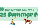 Transylvania County 4-H 2025 Summer Fun banner; kids climbing, kayaking, horseback riding, sheep
