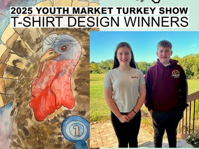 tshirt design of a turkey with an award ribbon pinned on the front