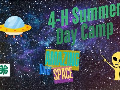 4-H Summer Day camp with alien and space ship