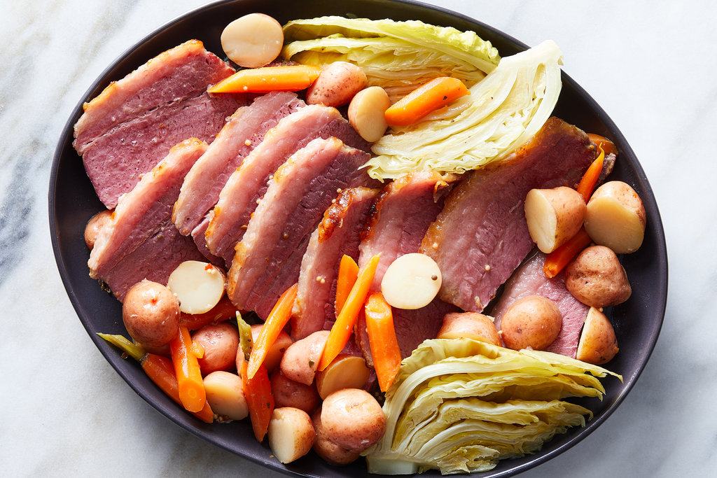Corn Beef with Potatoes, Carrots and Cabbage