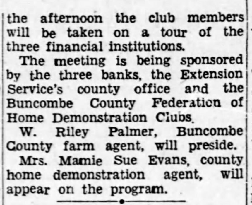 Newspaper article about Rural Housewives Learning about Banking and Credit