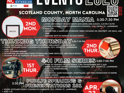 2025 4-H Upcoming events flyer