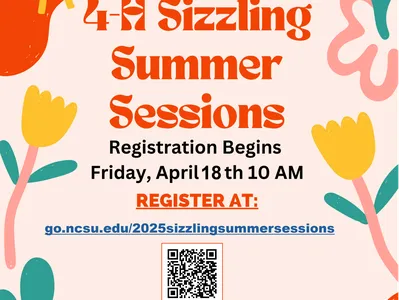 2025 4-H Sizzling Summer Sessions flier-Registration link and information