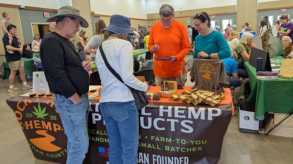 Rocky River Hemp educated folks about the hemp and CBD products they grow and sell in Chatham County.