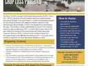 AG DISASTER CROP LOSS PROGRAM flyer; deadline May 4, 2025; hotline 1-866-645-9403