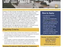 Ag Disaster Crop Loss Program flyer — Deadline: May 4, 2025; Hotline 1-866-645-9403