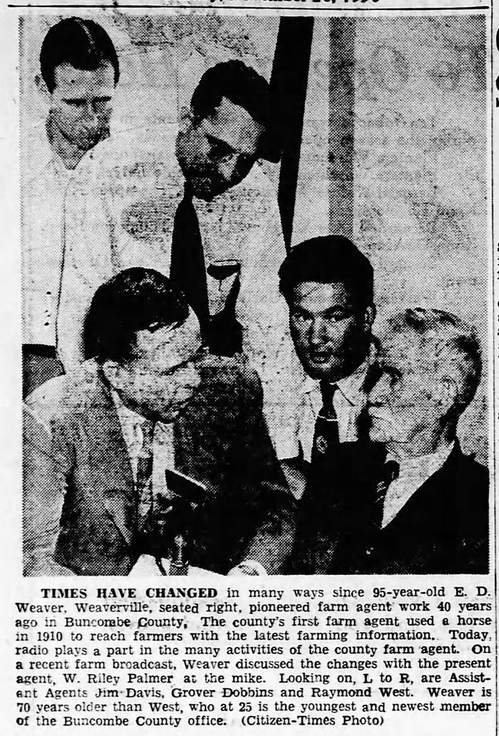 Asheville Citizen Times newspaper. Sunday, November 26, 1950. Page 6.