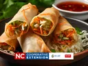 egg rolls and lumpia rolls.