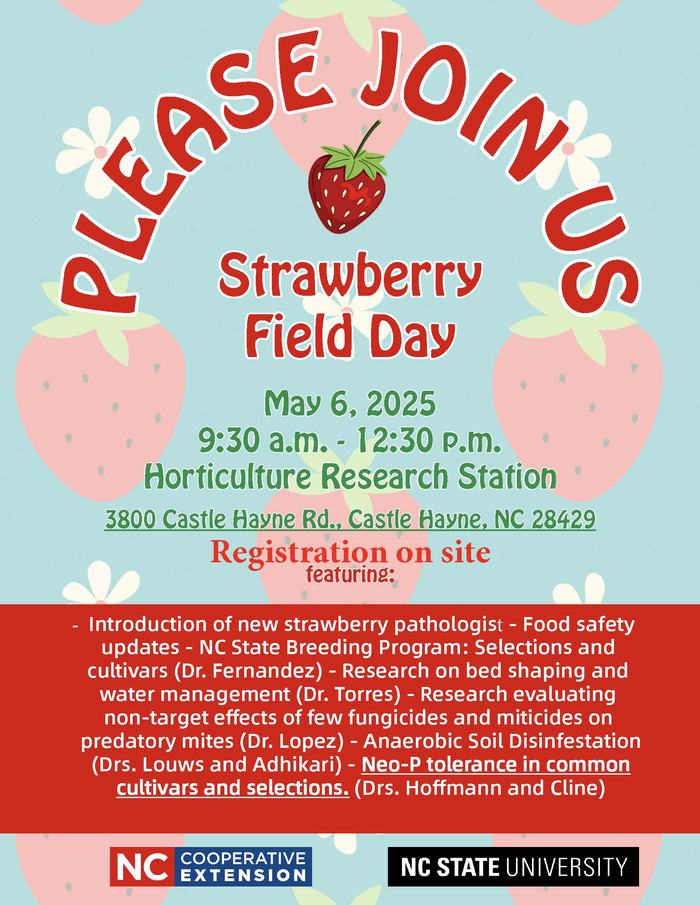 Please Join us for a Strawberry Field Day