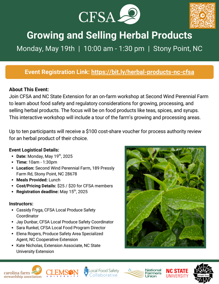 Growing and Selling Herbal Products NC