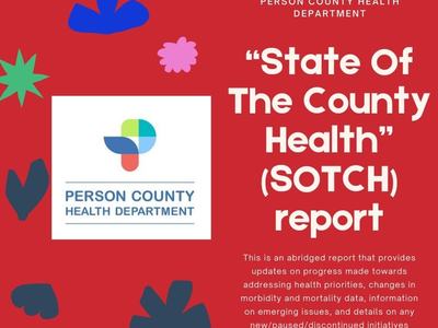 Person County Health Department logo and text: "State Of The County Health (SOTCH) report"