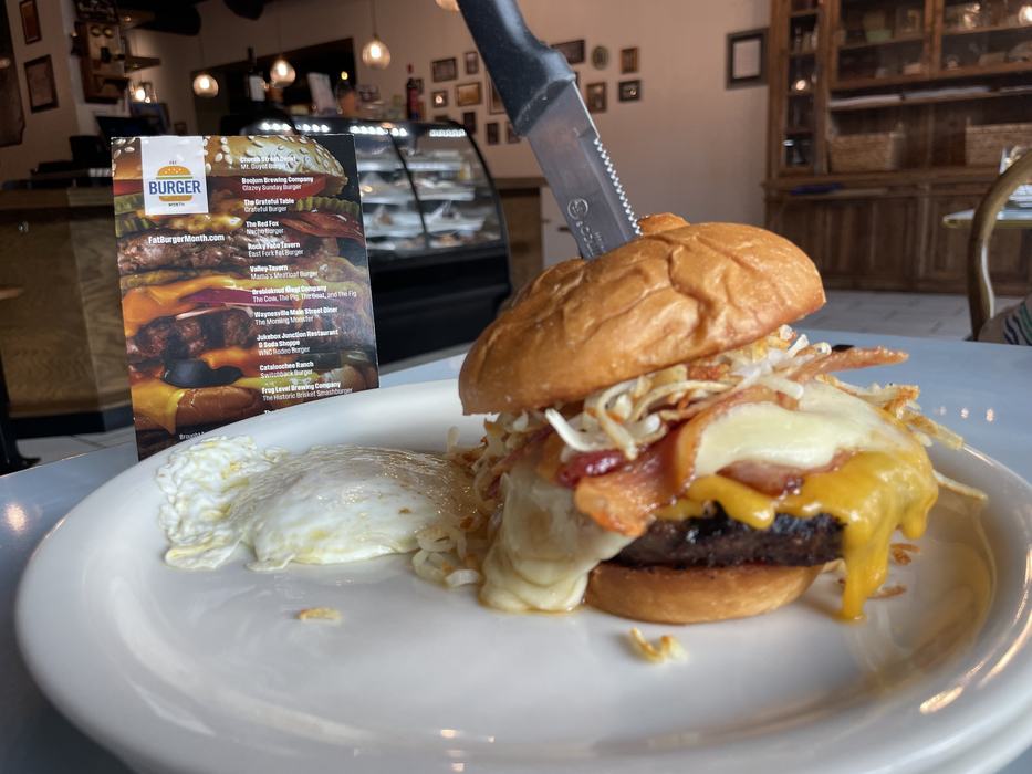 A breakfast burger.